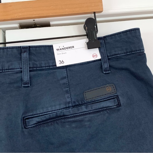 AG Adriano Goldschmied Shorts Lightweight Sateen Wanderer Slim Chino Size 36 - Picture 4 of 8